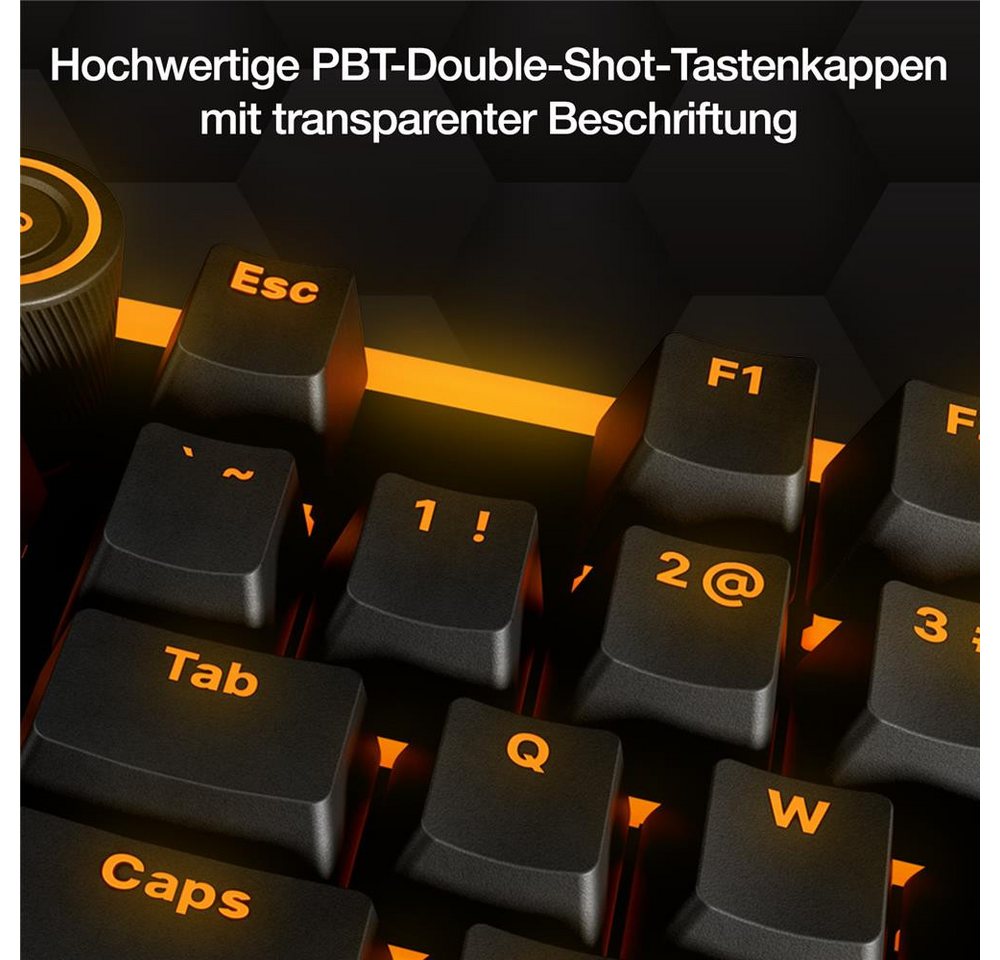 be quiet! Light Mount Silent Linear DE ISO Gaming-Tastatur (mechanische Switches, schneller Tastenanschlag, 3 Schichten Dämmung) – Bild 4 von 5
