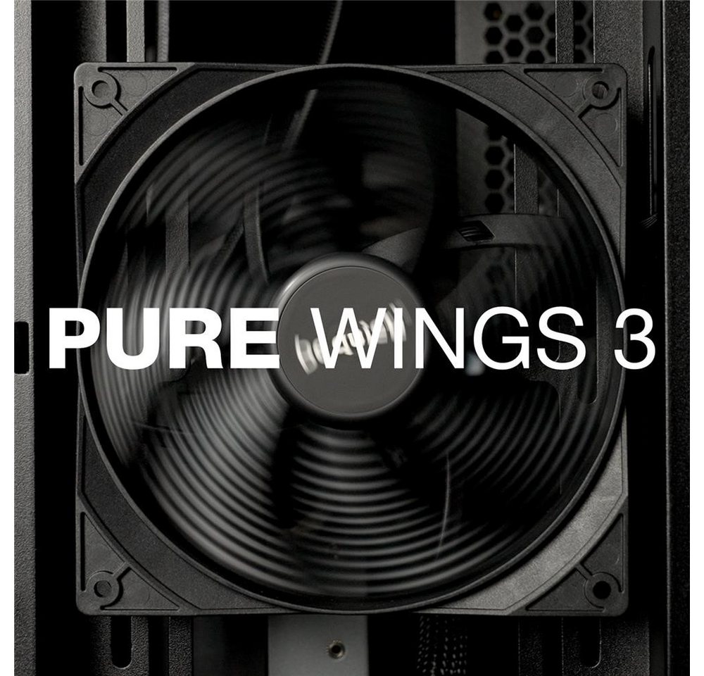 be quiet! PC-Gehäuse Pure Base 501 Airflow Window Black, 2 vorinstallierte Pure Wings 3 140mm PWM-Lüfter – Bild 2 von 5