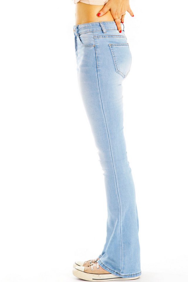 be styled Bootcut-Jeans Medium Waist Bootcut Stretch Jeans Schlag Hosen - Damen - j14i mit Stretch-Anteil – Bild 4 von 5