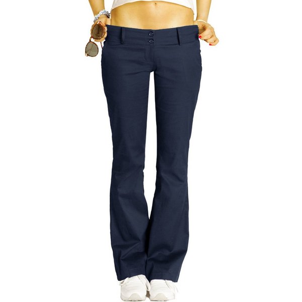be styled Chinohose Stoffhose, Chino, Bootcut Hüfthose mit Stretch - Damen - h17a-A