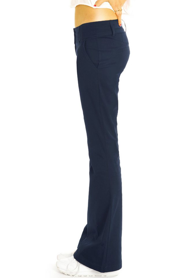 be styled Chinohose Stoffhose, Chino, Bootcut Hüfthose mit Stretch - Damen - h17a-A – Bild 4 von 5