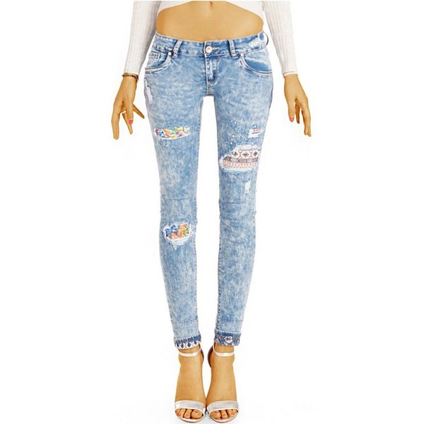 be styled Destroyed-Jeans Extravagante Hüftjeans, ausgefallener Destroyed Style - Damen - j28p