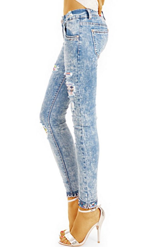 be styled Destroyed-Jeans Extravagante Hüftjeans, ausgefallener Destroyed Style - Damen - j28p – Bild 2 von 5