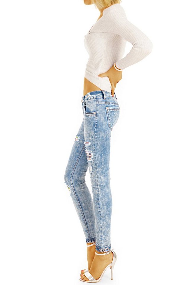 be styled Destroyed-Jeans Extravagante Hüftjeans, ausgefallener Destroyed Style - Damen - j28p – Bild 4 von 5
