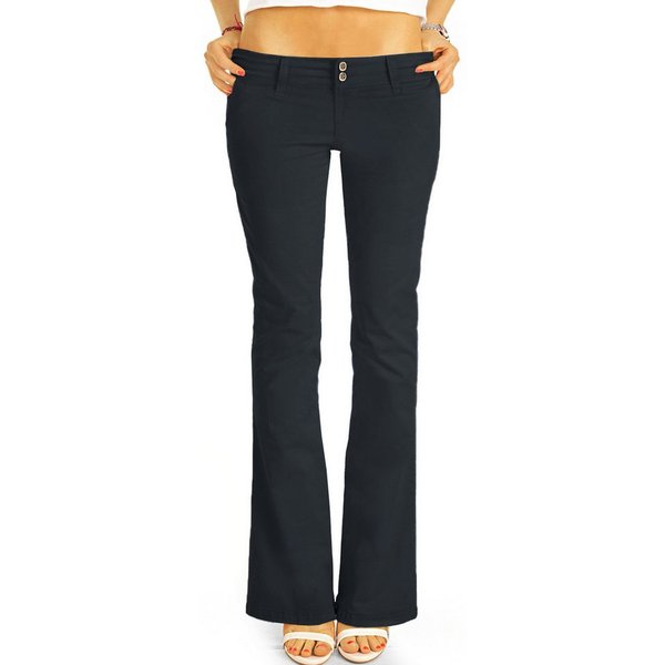 be styled Stoffhose Premium Bootcut Stoffhosen, Baumwolle Hüfthosen, Damen -B-7