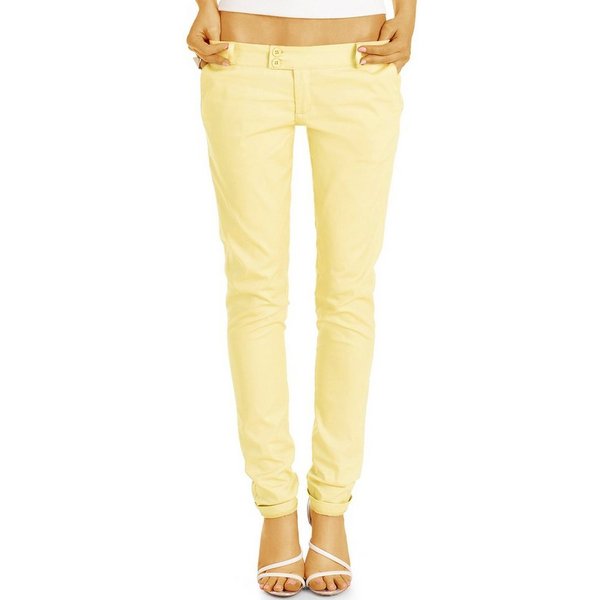 be styled Stoffhose Röhrige Damenhosen, slim fit Hüfthosen Chinohosen - Damen - h15a