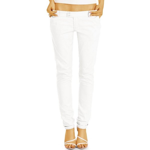 be styled Stoffhose Röhrige Damenhosen, slim fit Hüfthosen Chinohosen - Damen - h15a