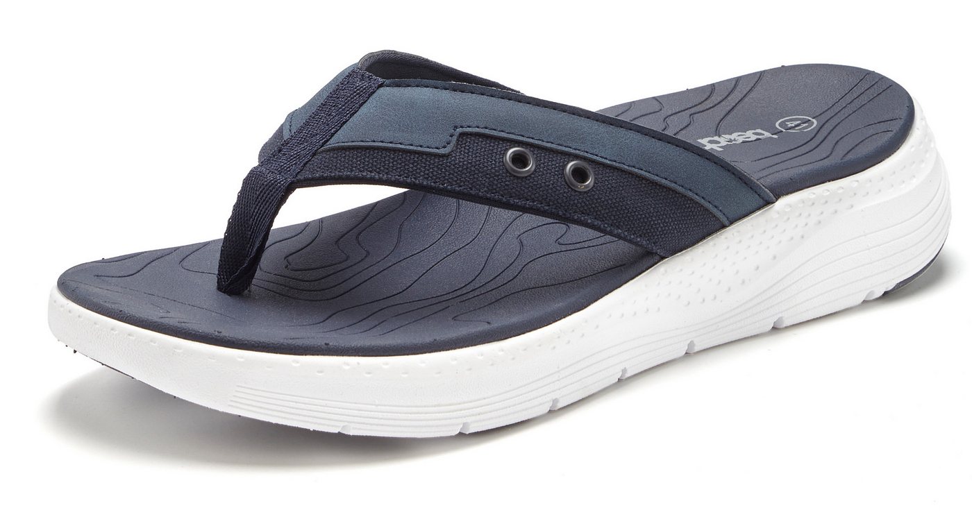 Beachtime Badelatsche, Flip Flop, Sommerschuhe, Badepantolette, Badeschlappe Badezehentrenner NEU Pantolette mit wasserabweisender und leichter Sohle VEGAN – Bild 3 von 5
