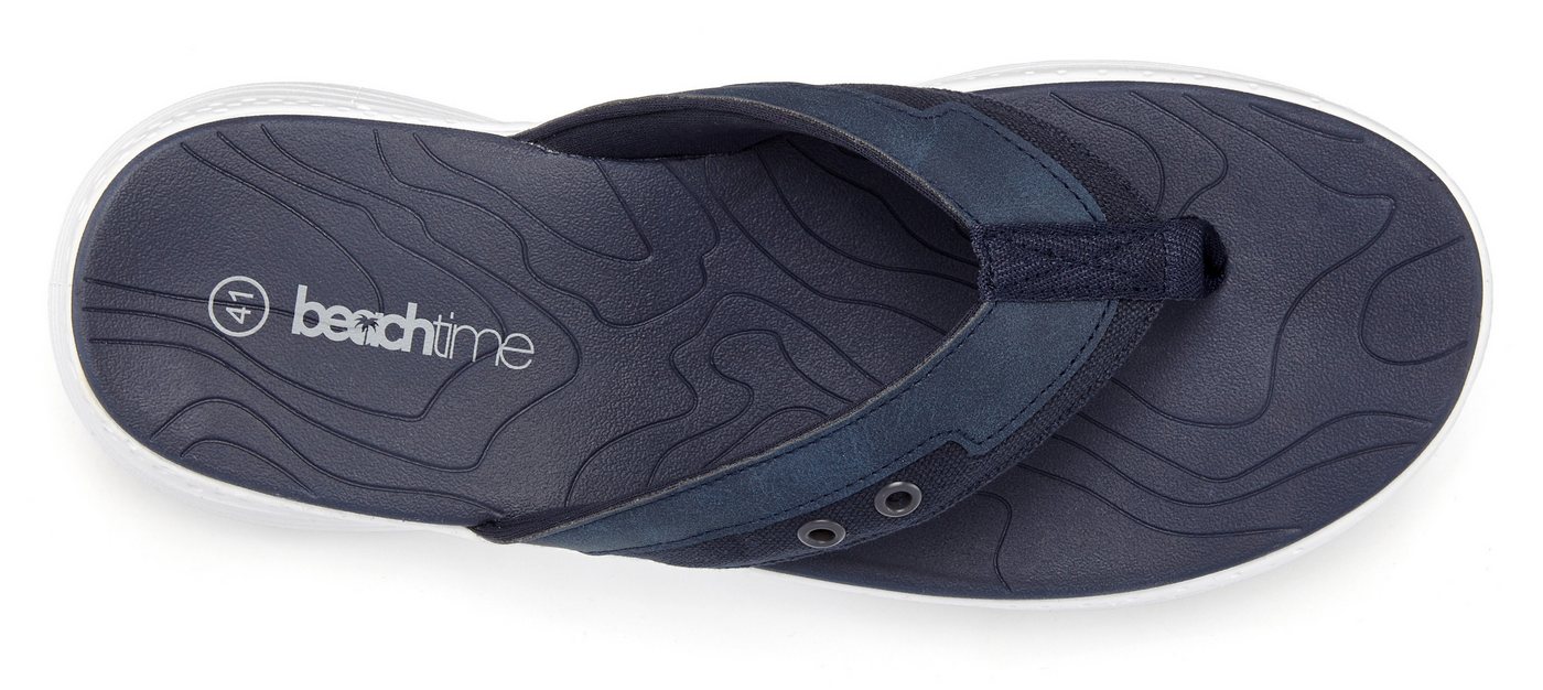 Beachtime Badelatsche, Flip Flop, Sommerschuhe, Badepantolette, Badeschlappe Badezehentrenner NEU Pantolette mit wasserabweisender und leichter Sohle VEGAN – Bild 5 von 5