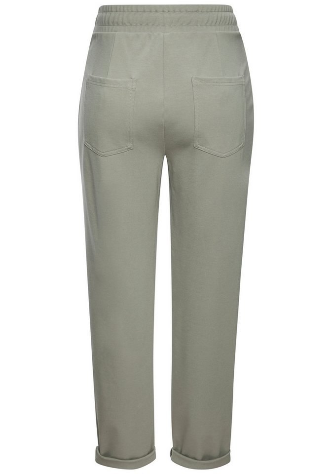 Beachtime by Lascana Schlupfhose aus softer Interlock-Ware mit Reißverschlusstaschen bequeme Joggpant mit geradem Bein, lässige Sommerhose, bügelfreie Ware – Bild 4 von 5