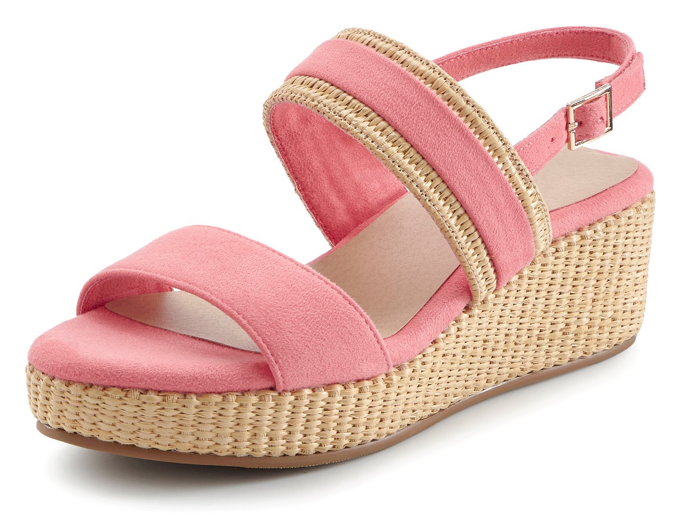 Beachtime by Lascana Sommerschuh, Sandale, offener Schuh, Keilsandalette, Sandalette NEU mit Keilabsatz VEGAN – Bild 3 von 5