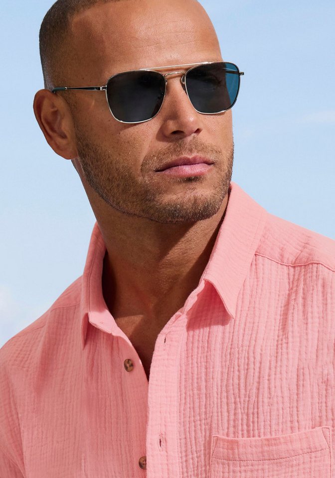 Beachtime Kurzarmhemd Regular fit Kurzarm, Freizeithemd aus Musselin-Ware – Bild 3 von 5