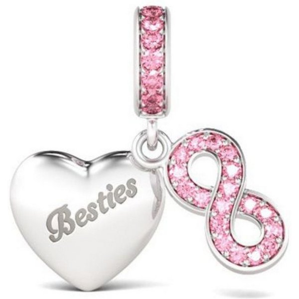 Gnoce Bead Gnoce Charm Anhänger Herz&Infinity AICS07
