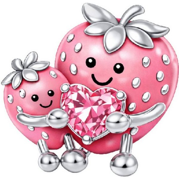 Gnoce Bead Gnoce Charm Erdbeere Mama&Baby KJC174