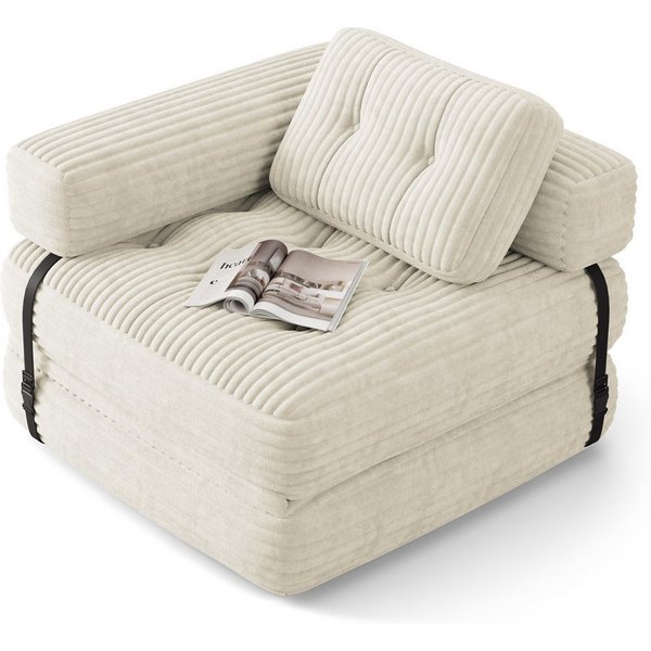 Bealife 1,5-Sitzer Klappbares Sofa, Relaxsessel Indoor-Lazy mit Armlehnen