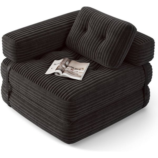 Bealife 1,5-Sitzer Klappbares Sofa, Relaxsessel Indoor-Lazy mit Armlehnen