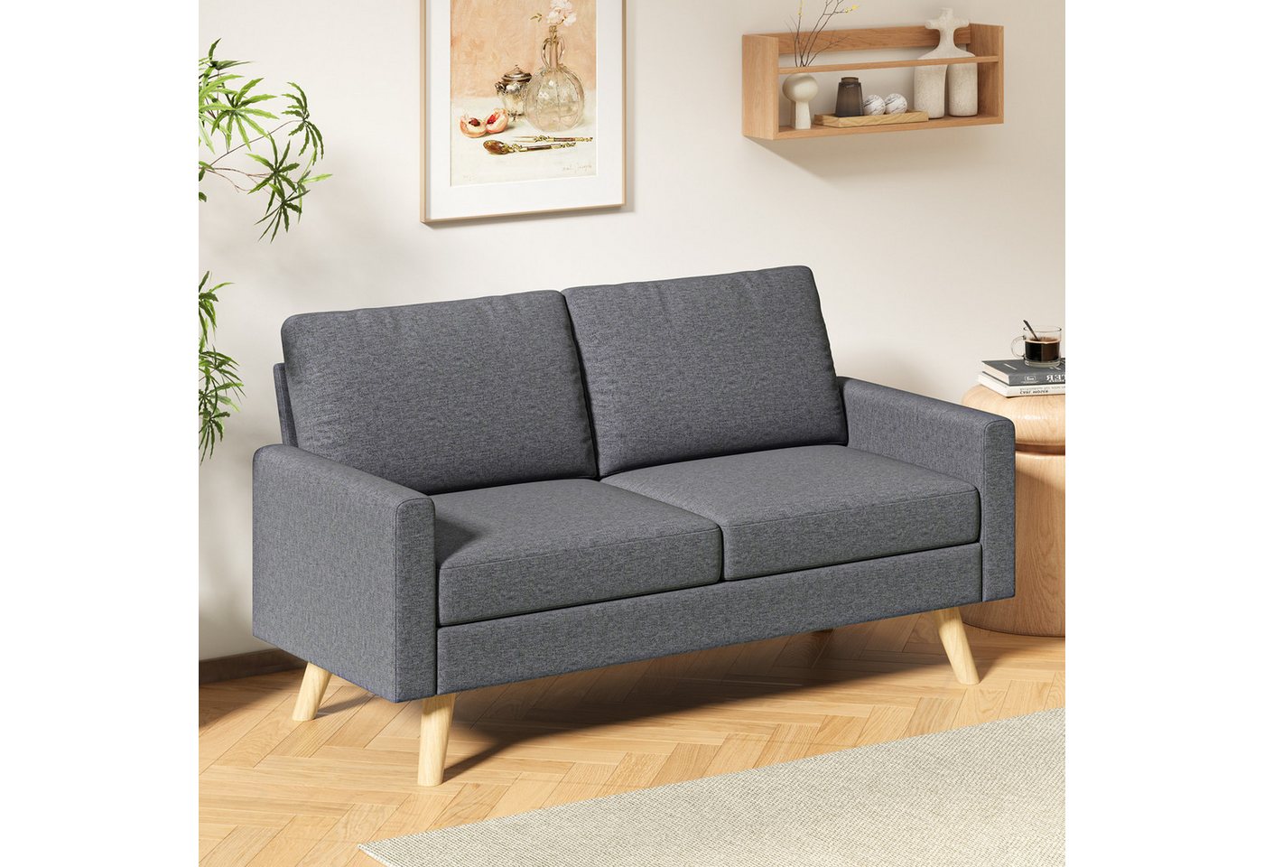 Bealife 2-Sitzer Kleine Couch, mit Armlehne, 157 x 72 x 85 cm – Bild 2 von 5