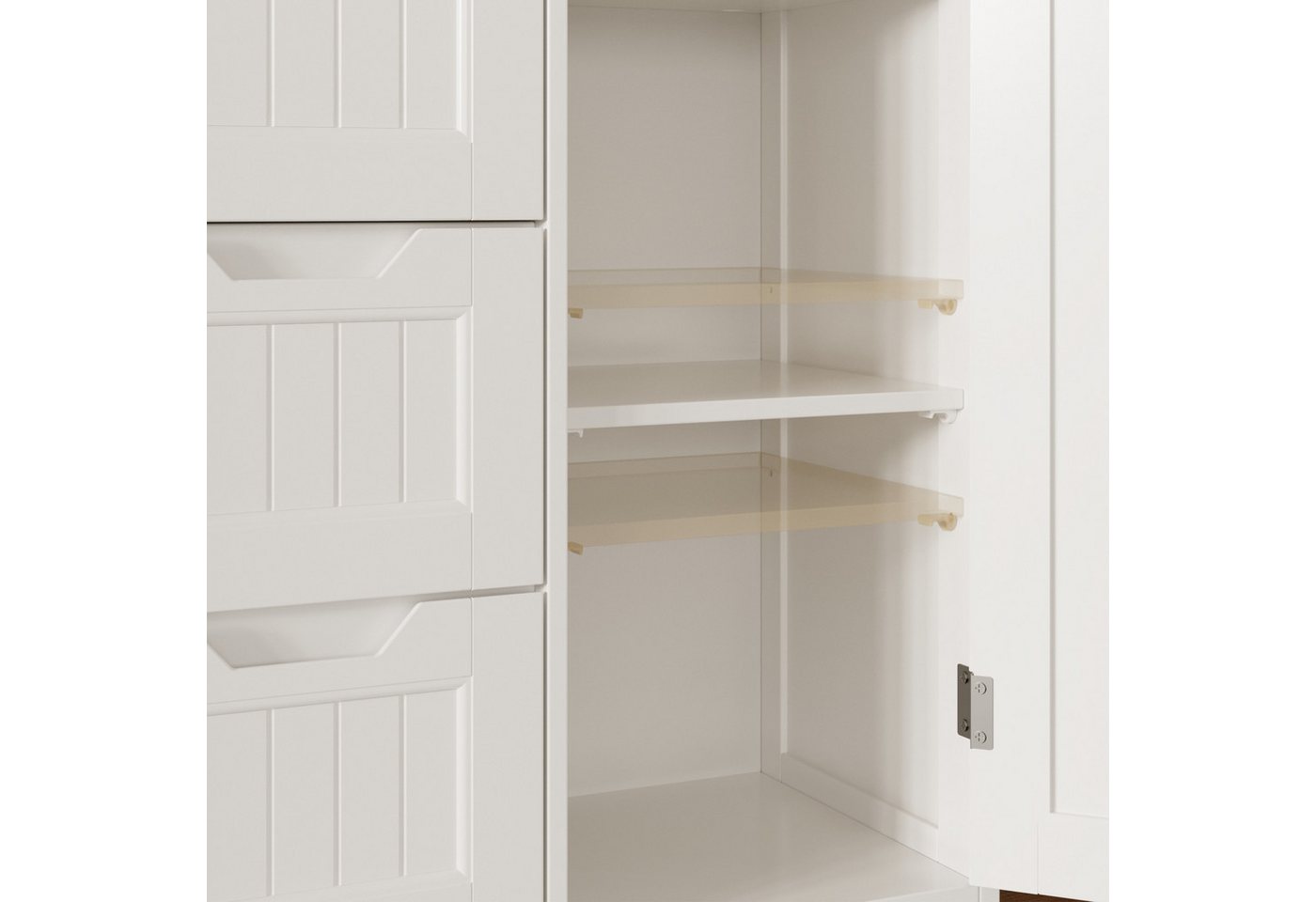 Bealife Badkommode Badezimmerschrank, 4 Türen,einstellbar Ablagen – Bild 5 von 5