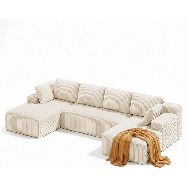 Bealife Ecksofa U-Form, B: 320cm, Keine Montage erforderlich