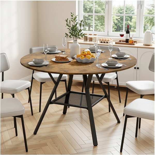 Bealife Esstisch Esstisch Runder mit Stauraum, für 4-6 Personen, R=100/120 cm