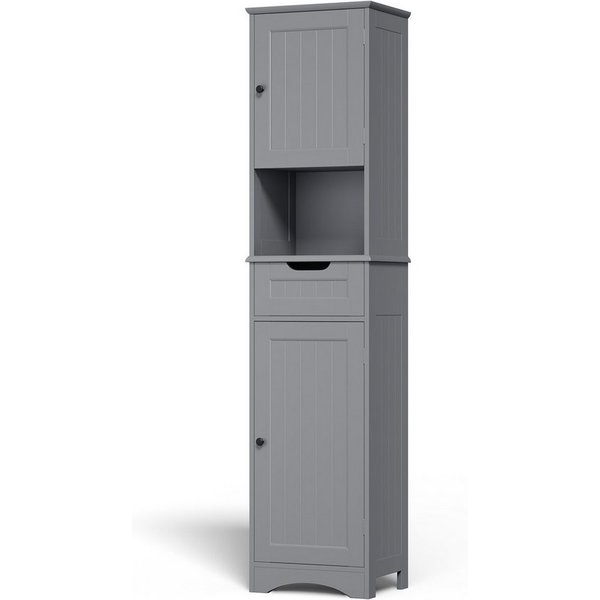 Bealife Hochschrank 170/170.6cm,Badezimmerschrank Hochschrank, mit verstellbaren Ablagen