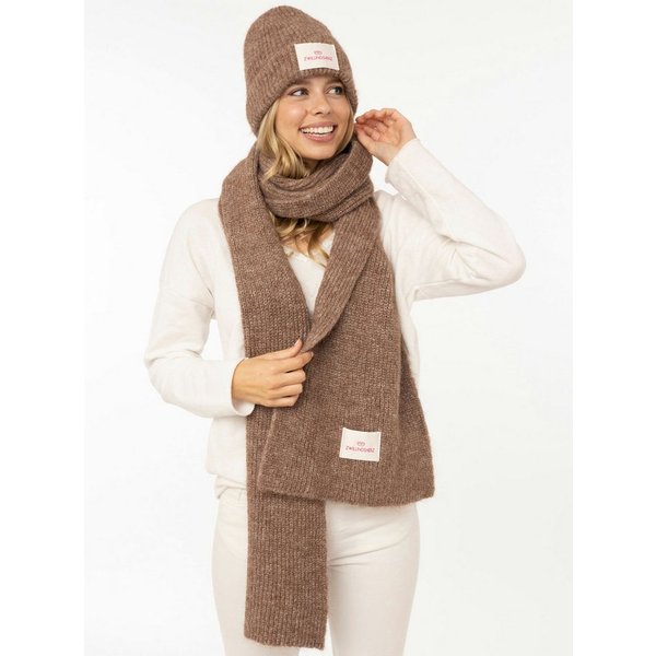 Zwillingsherz Beanie "Geschenkbox Zwillingsherz Set" Set in Geschenkbox, Schal und Mütze mit Patch, gerippt