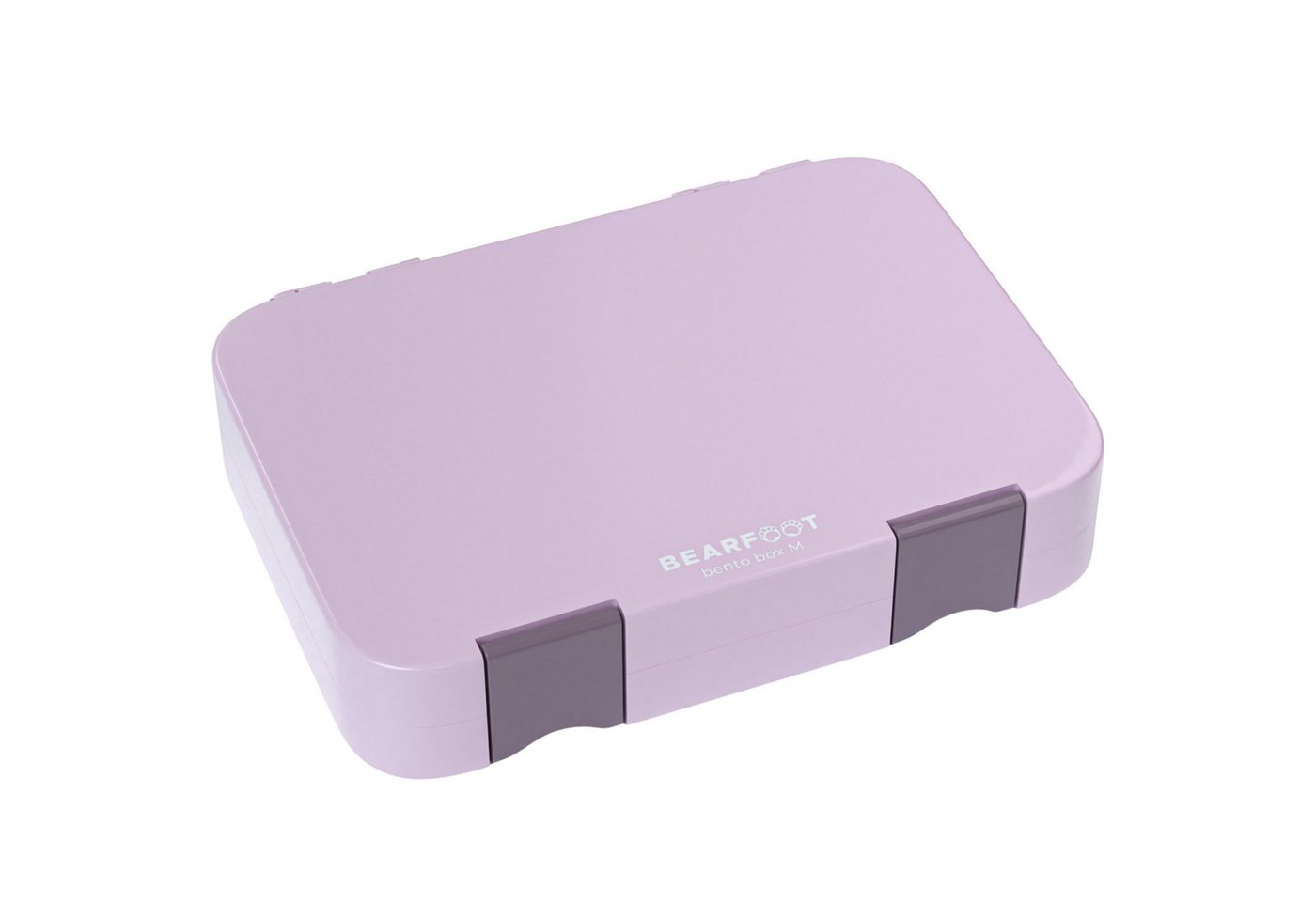 BEARFOOT Lunchbox Brotdose Kinder mit Fächern, Lunchbox, Bento box - Lila, handgezeichnete Designs, modular – Bild 2 von 5