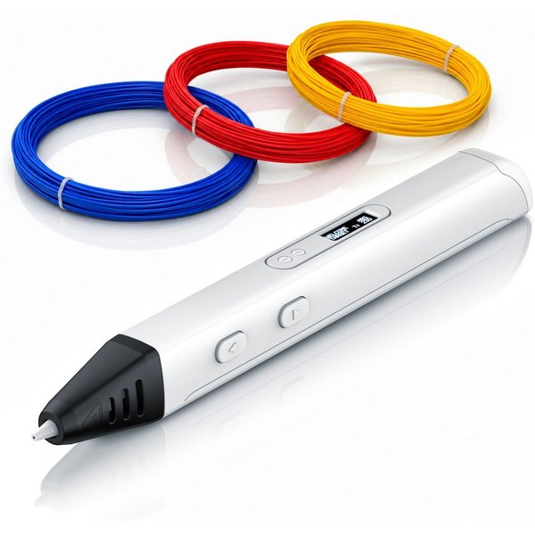 BEARWARE 3D-Drucker-Stift 3D-Druckstift 10 W mit OLED-Display, für PLA & ABS, inkl. Startfarben, Keramikdüse, stufenlose Geschwindigkeit, Standby-Automatik