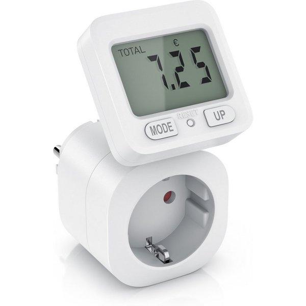 BEARWARE Energiekostenmessgerät max. 3680 W, Strommesser, Stromverbrauchszähler, 1,8 " Display, 1-tlg., Stromkostenmessgerät, Steckdose Stromzähler, Schwenkbare