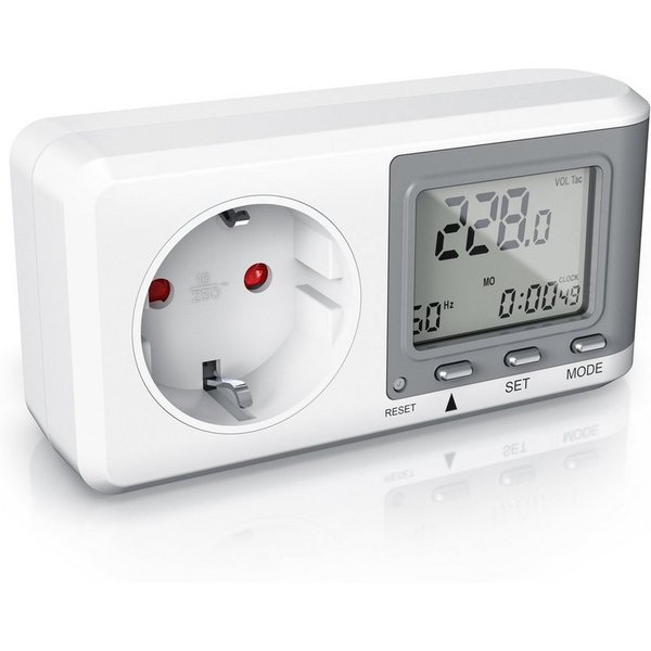 BEARWARE Energiekostenmessgerät Stromverbrauchszähler, Energiekosten Anzeige, Stromzähler max. 3680W, 1-tlg., Strommessgerät für Typ F Buchse mit Berührungsschu