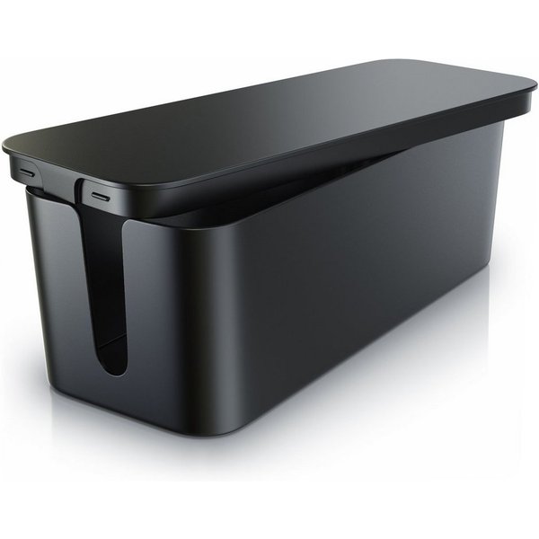 BEARWARE Kabelbox Kabel Box mit Gummifüßen - Kabelmanagement / dezente Optik / Ladebox, (1-tlg), für Steckdosenleiste, Ladegeräte und Kabel, Schutz für Kinder