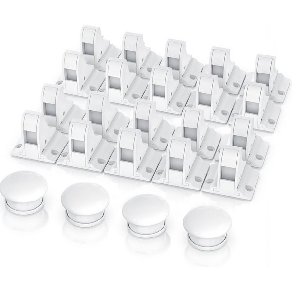 BEARWARE Kindersicherung Babysicherung Schrankschloss, Schranksicherung magnetisch 10 Schlösser, Magnet Schloss für Schrank und Schubladen, Bohren ohne Werkzeug