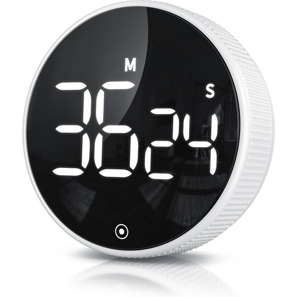 BEARWARE Küchentimer Digital, Küchenwecker Eieruhr, LED Display, Countdown, magnetisch Kurzzeitimer, Küchenuhr mit Restzeitanzeige, Alarmton einstellbar