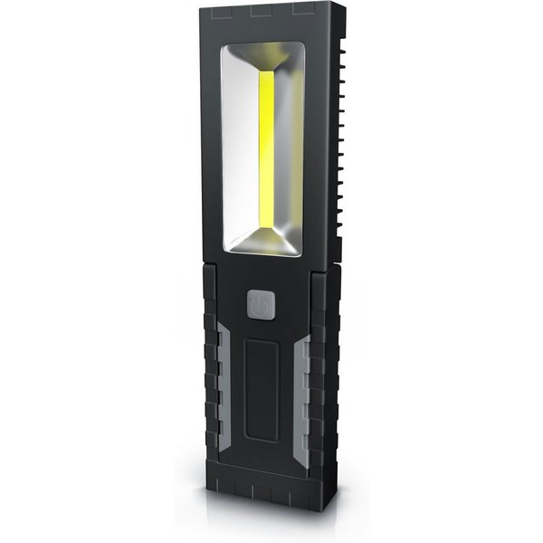 BEARWARE LED Arbeitsleuchte Werkstattlampe, Taschenlampe, Handlampe, batteriebetrieben, 200 Lumen, Ein-/Ausschalter, LED fest verbaut, Kaltweiß, mit Seiten LED,