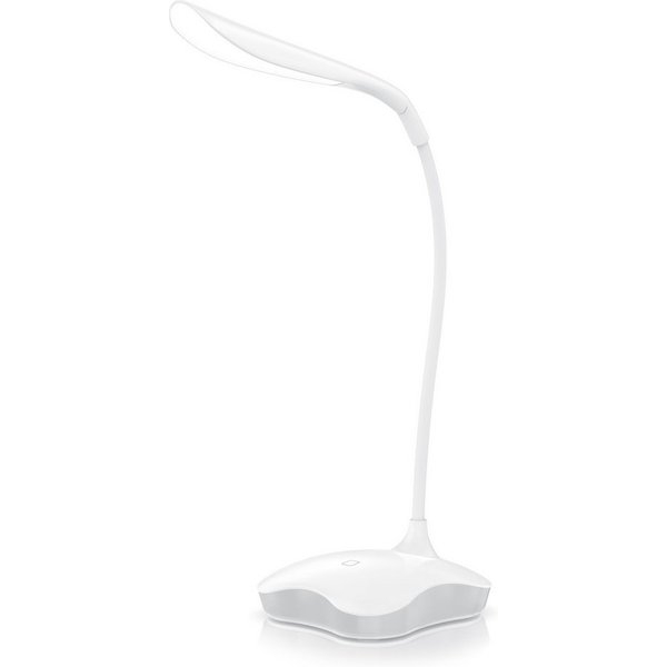 BEARWARE Schreibtischlampe LED Leselampe dimmbar, 3 Lichtmodi, Touch-Sensor, flexibler Lampenhals, mehrere Helligkeitsstufen, Nachtlichtfunktion, LED fest verba