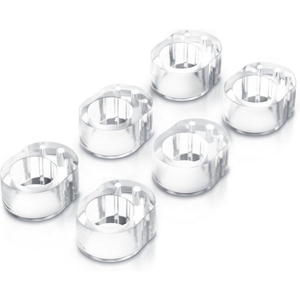 BEARWARE Wandtürstopper Türklinkenpuffer, Türgriffpuffer, Türstopper, Stoßfänger 25 x 32 mm (Spar-Set, 6 St), 6er Set, schützt Wände und Möbel zuverlässig vor S