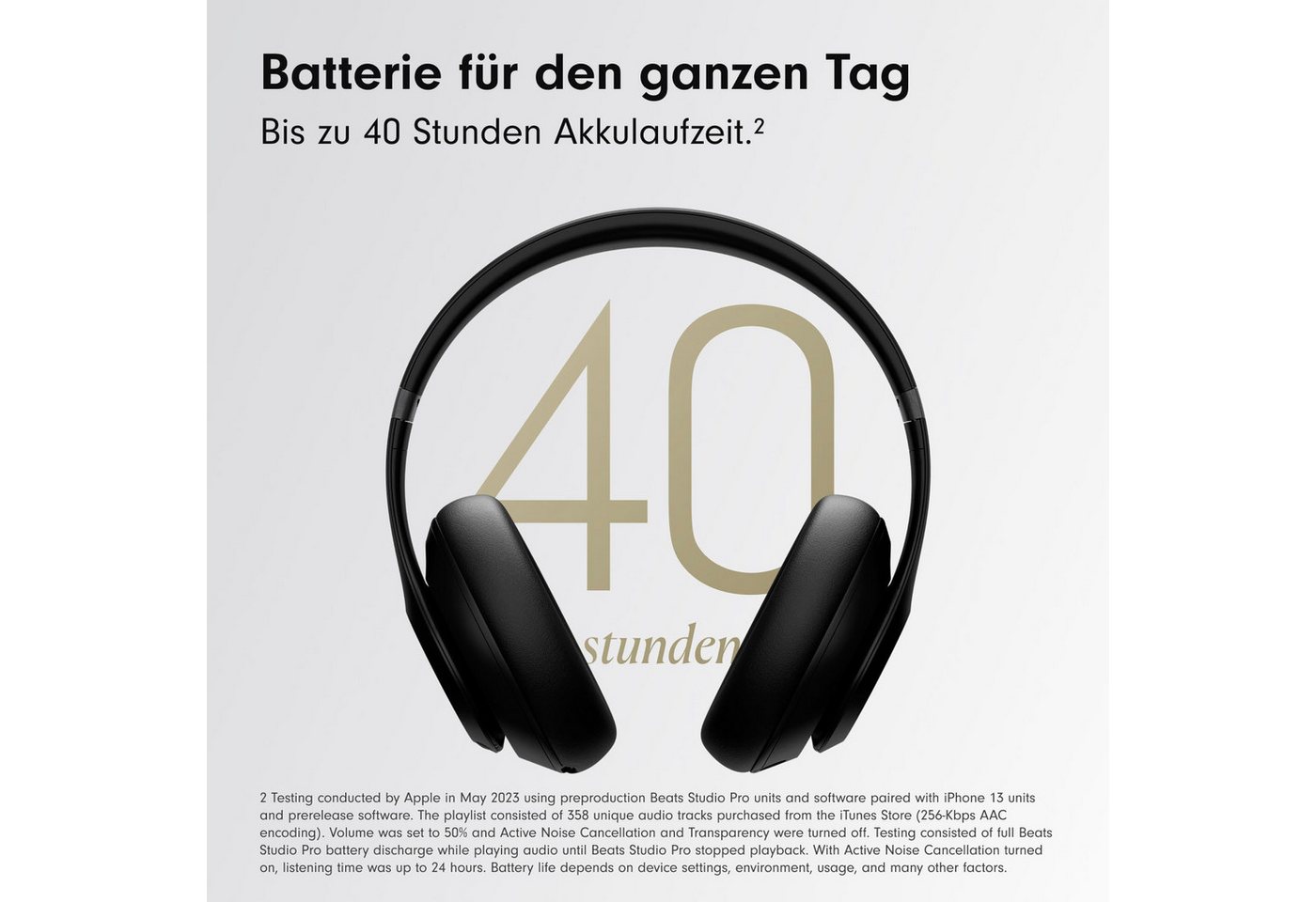 Beats by Dr. Dre Studio Pro Over-Ear-Kopfhörer (Active Noise Cancelling (ANC), Rauschunterdrückung, kompatibel mit Siri, Siri, Bluetooth) – Bild 3 von 5