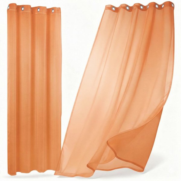 Beautex Gardine transparent Dolly, wählbar mit Kräusel- und Ösen- Aufhängung (2 St), Ösen, transparent