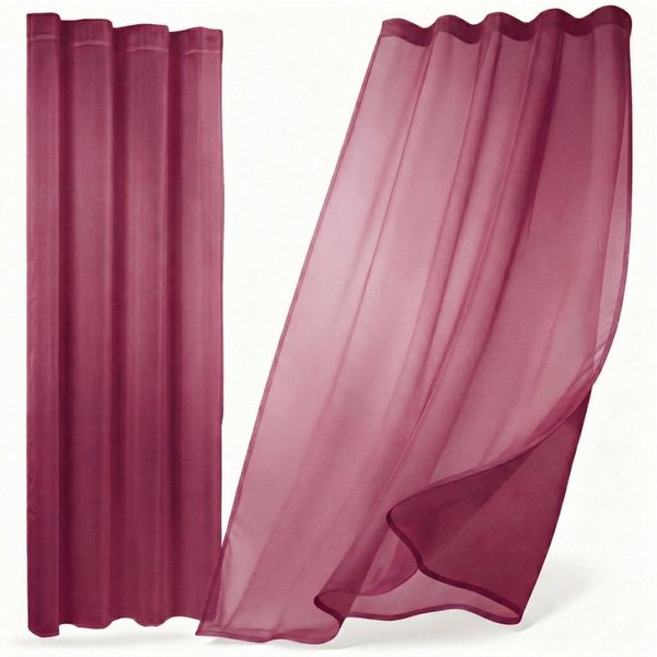 Beautex Gardine transparent Dolly, wählbar mit Kräusel- und Ösen- Aufhängung (1 St), Kräuselband, transparent