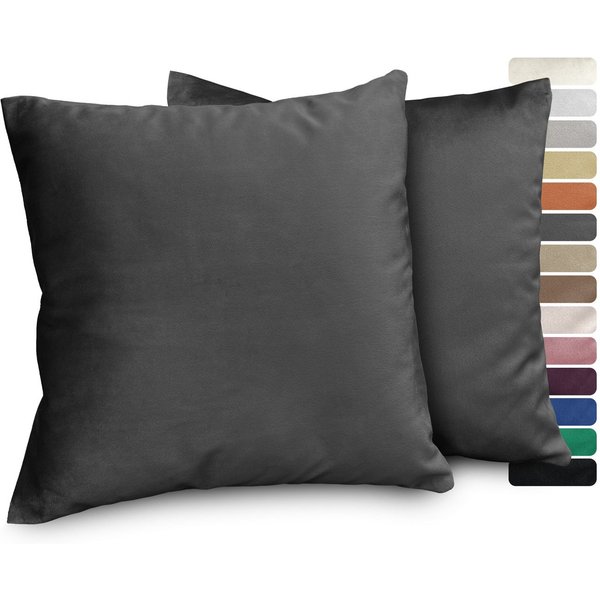 Beautex Kissenhüllen Samt 2er Set, Premium Kissenbezug, Sofa- und Dekokissen, (2 Stück), extra weich, viele Farben und Größen, verdeckter Reißverschluss