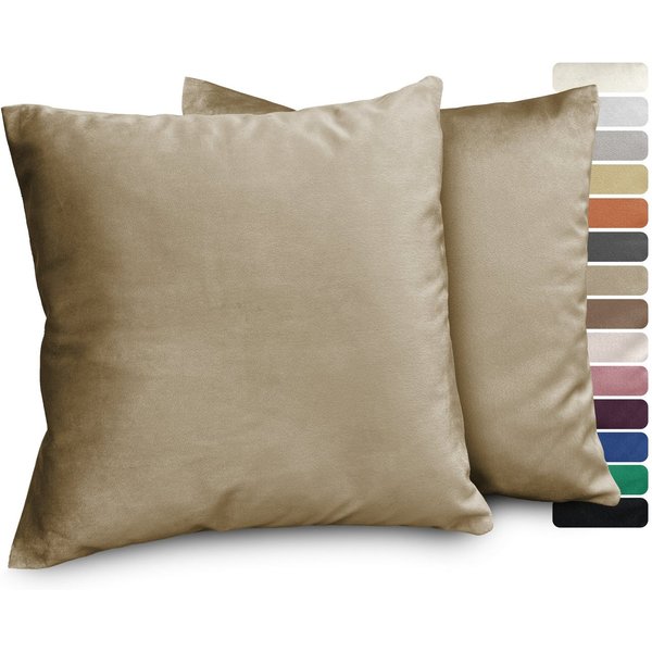 Beautex Kissenhüllen Samt 2er Set, Premium Kissenbezug, Sofa- und Dekokissen, (2 Stück), extra weich, viele Farben und Größen, verdeckter Reißverschluss