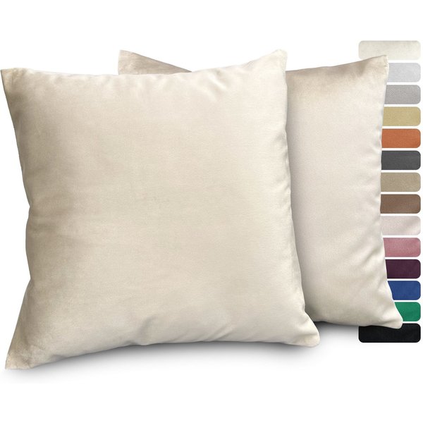 Beautex Kissenhüllen Samt 2er Set, Premium Kissenbezug, Sofa- und Dekokissen, (2 Stück), extra weich, viele Farben und Größen, verdeckter Reißverschluss