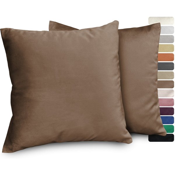 Beautex Kissenhüllen Samt 2er Set, Premium Kissenbezug, Sofa- und Dekokissen, (2 Stück), extra weich, viele Farben und Größen, verdeckter Reißverschluss