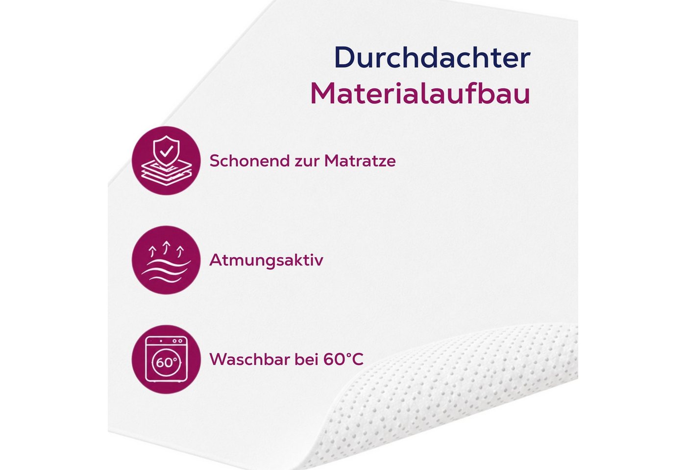 Matratzenschoner, Matratzenunterlage, antirutsch Noppenunterlage, Größe wählbar Beautex, knisterfrei, rutschfest, wasserdicht, atmungsaktiv – Bild 5 von 5
