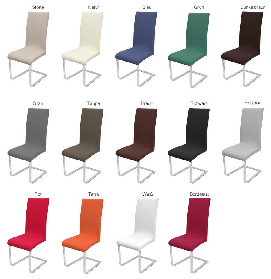 Beautex Stuhlhusse aus Baumwolle elastisch perfekte Passform Johanna – Bild 3 von 5