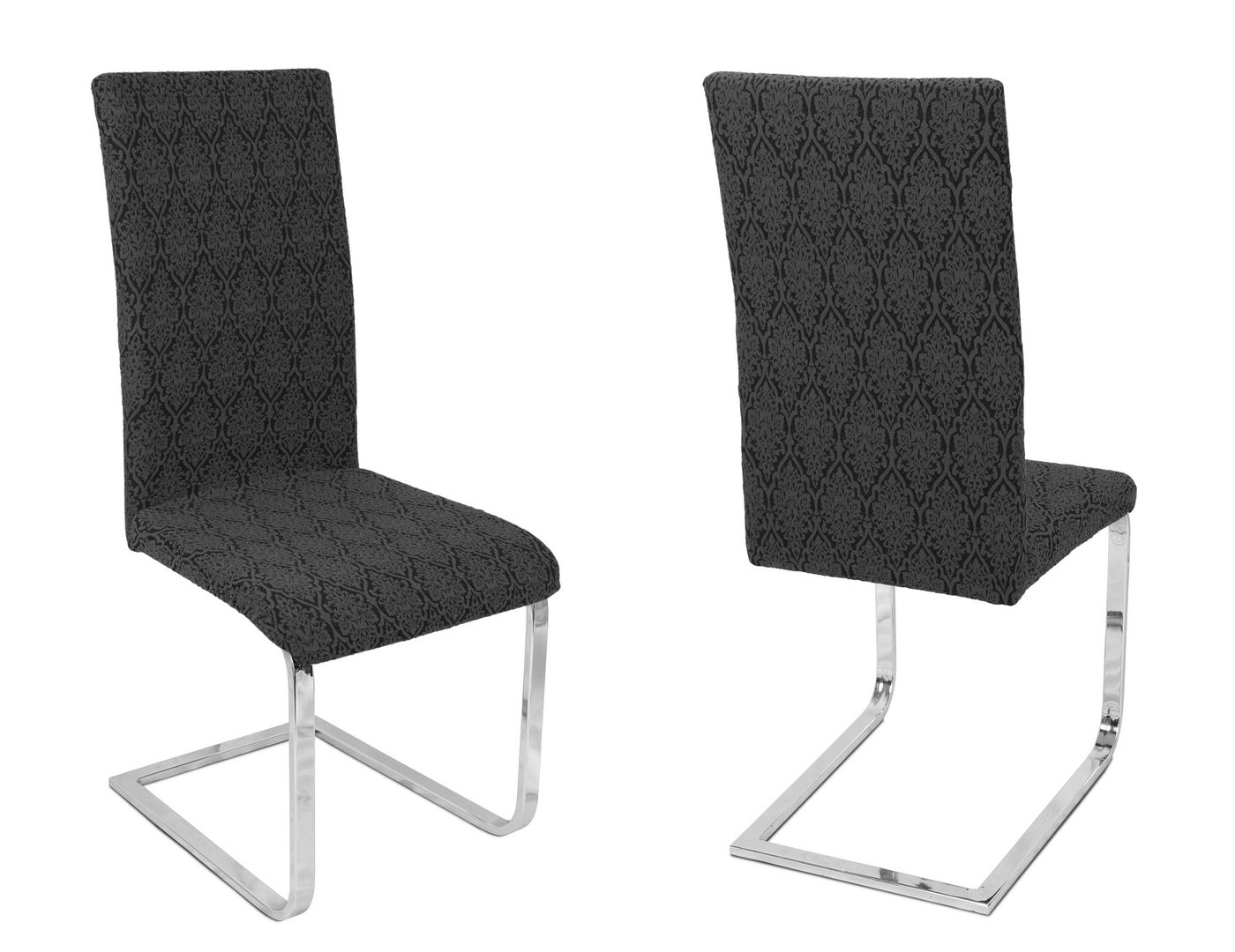 Beautex Stuhlhusse Barock Stretch elastisch perfekte Passform, Relief – Bild 2 von 5