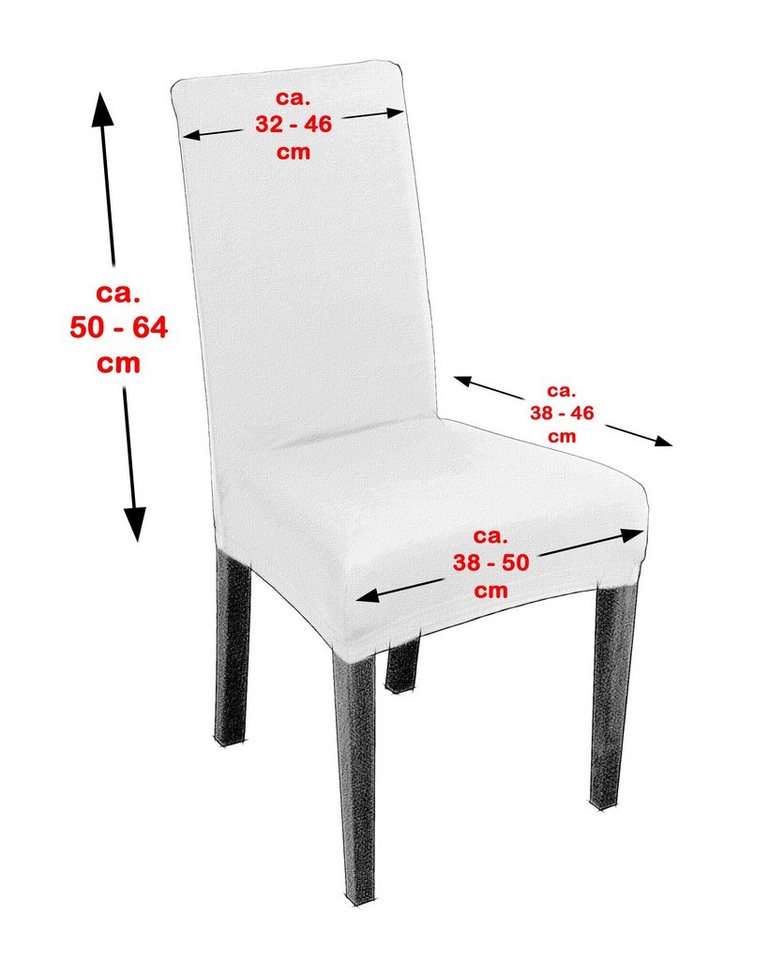 Beautex Stuhlhusse Barock Stretch elastisch perfekte Passform, Relief – Bild 5 von 5