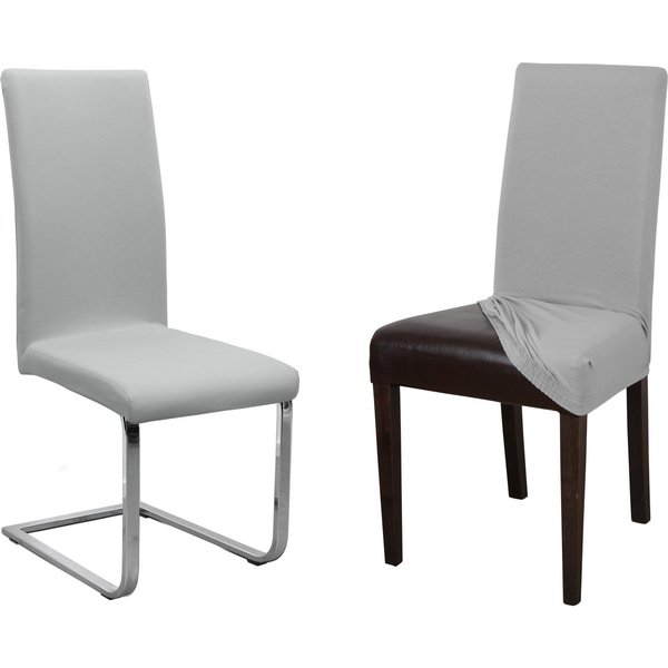 Beautex Stuhlhusse Jersey Baumwolle elastisch für Stühle und Schwingstühle 2er Set