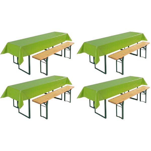 Beautex Tischdecke, Partytischdecke, für Biertischgarnituren, 100x250cm, viele Farben (4-tlg), wasserabweisend, abwaschbar, lebensmittelecht, strapazierfähig