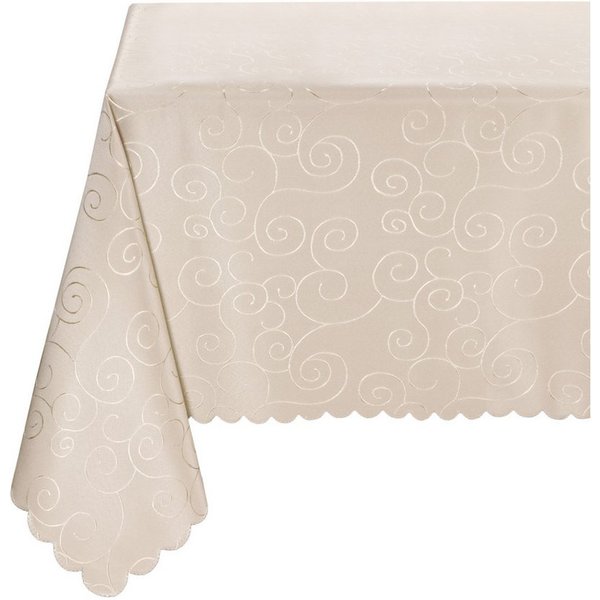 Beautex Tischdecke Damast Ornamente bügelfrei fleckenabweisend pflegeleichte Tischwäsche (1-tlg), Lotuseffekt, Formstabil, Strapazierfähig, Eleganter Glanz, Kni
